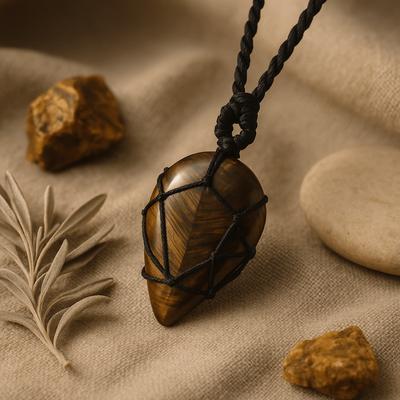 Tiger Eye Teardrop Pendant