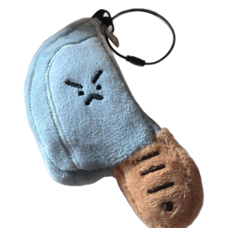 1 Stück Kopfhörertasche Lustig und Kreativ Küchenmesser Plüsch Münzbörse Kleine Messer Puppenanhänger Aufbewahrungstasche Kleines Geschenk