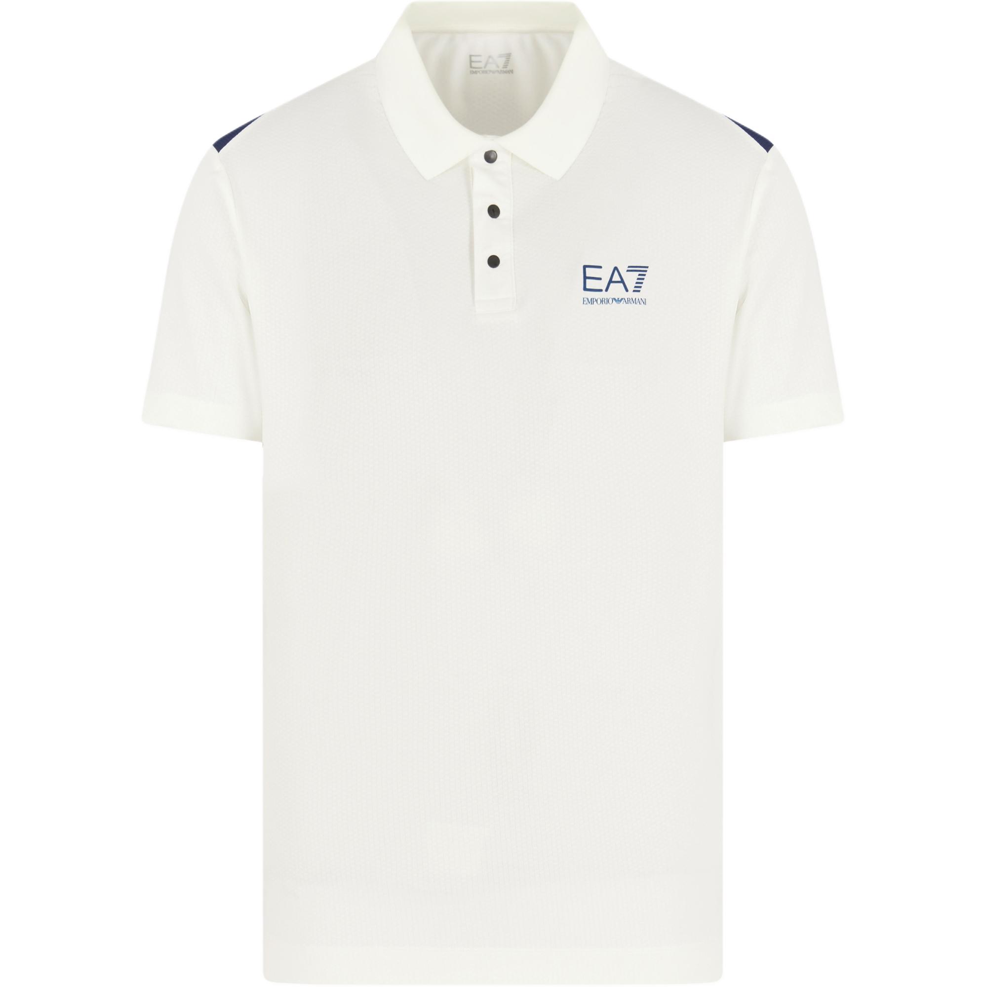 

Emporio Armani EA7 Two-Tone Logo Short Sleeve Polo Shirt Men tops Cream 7M000168-AF13755-U0005 XXXL