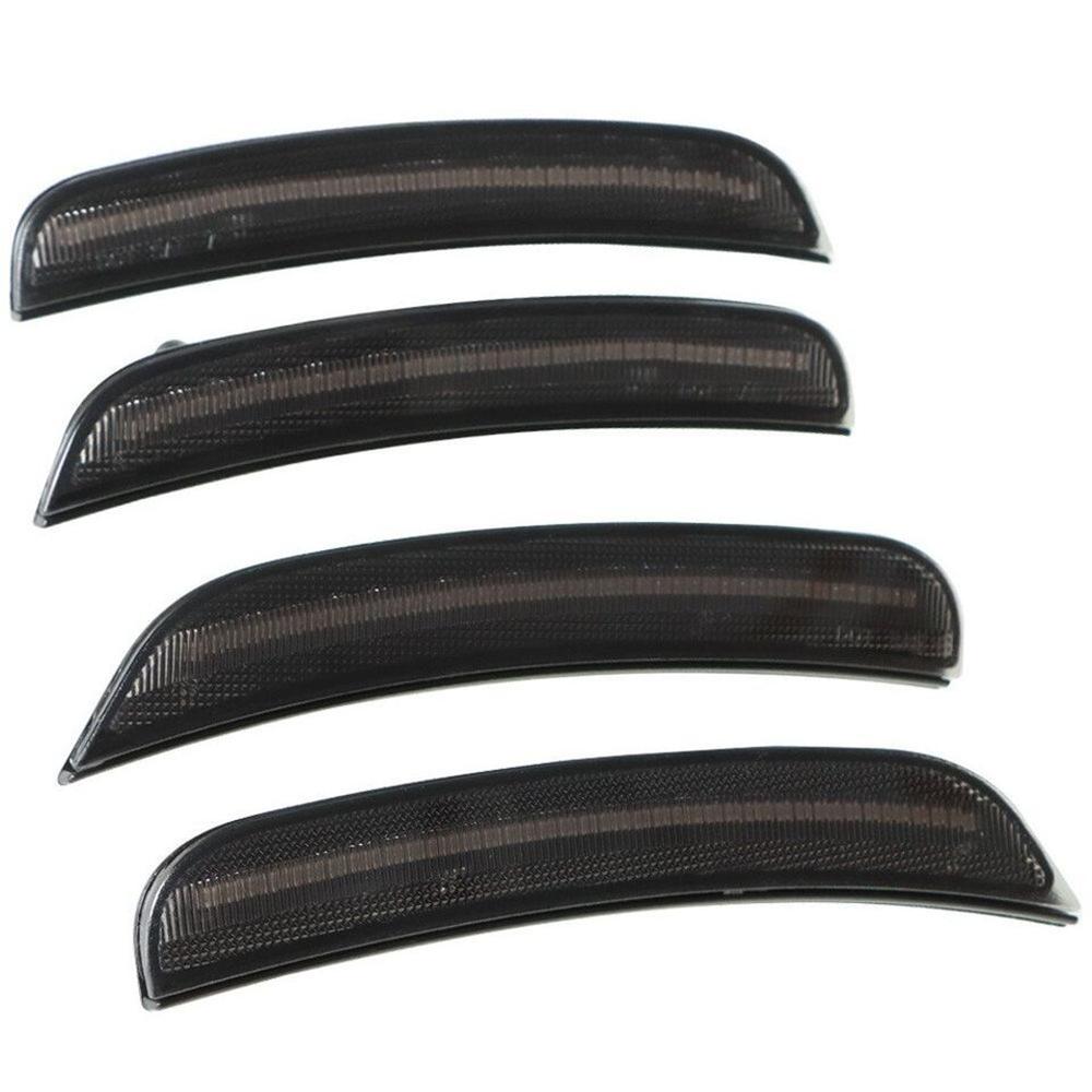 4 Stück LED Seitenmarkierungsleuchten Vorne Hinten Für 2015-2023 Dodge Charger Getönte Linse