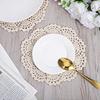 6 Pcs 8 Inch Beige Crochet Doilies, Round Cotton Lace Handmade Placemats & Coasters for Rustic Table Decor, Kitchen Dining Wedding Party