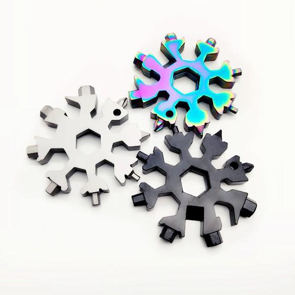 18-in-1 Snowflake Multi Tool Keychain Screwdriver Bottle Opener Tool Outdoor EDC Tools