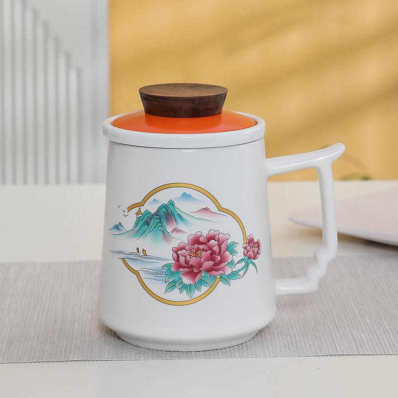 Premium Ceramic Mug with Custom Logo - Gift for Annual Company Event or Cultural Souvenir