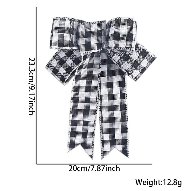 Red Christmas Ribbon Bows Hanging Decorations Bowknot Gift Christmas Tree Ornaments Xmas Party Decor New Year