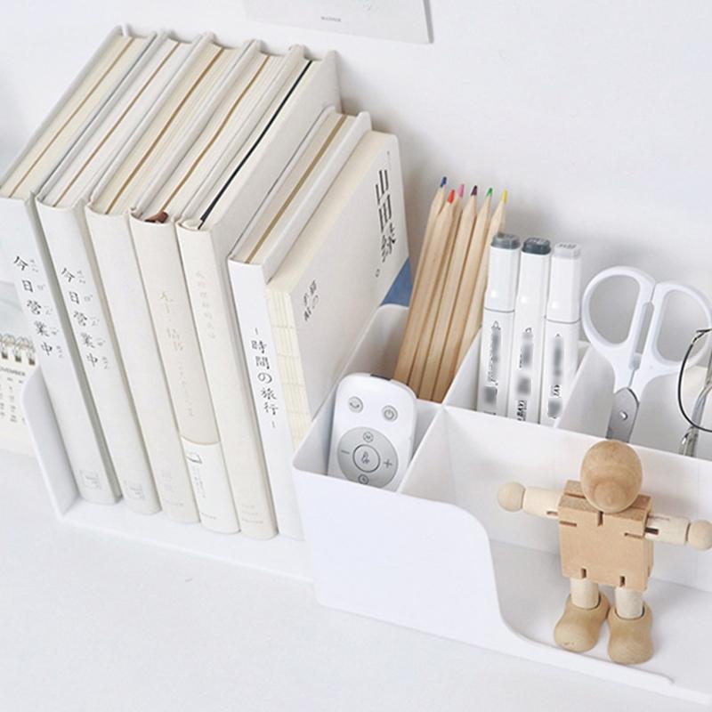 Multi-functional Storage Box Retractable Desktop Stationery Book Pen Holder Stand Cosmetics Makeup Tools Organizer