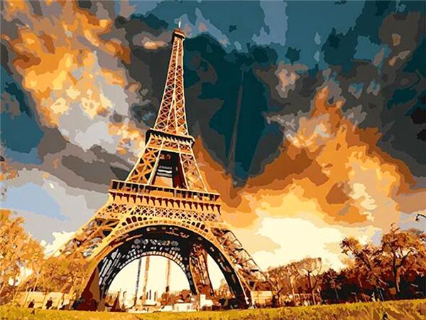 5d Diamond Painting Mosaic Paris Tower Landscape Home Decor Embroidery Tree Scenery Full Square/round Wall Sticker