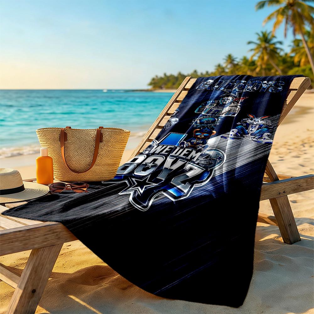 Dallas Beach Towel Soft Durable Quick-Dry Comfortable Lightweight Perfect for Traveling Yoga Camping and Swimming