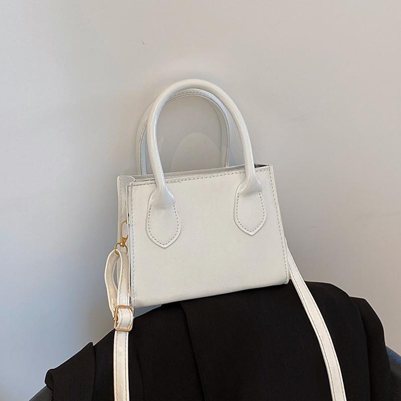 Stylish Mini Handbag For Women Versatile And Trendy Pu Leather Shoulder Bag In Pink Beige Purple Silver And Black