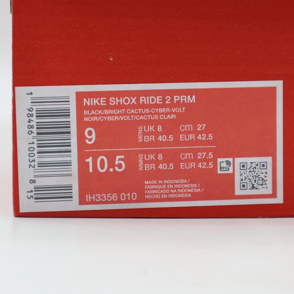 IH3356-010 Nike Shox Ride 2 PRM Bright Cactus Black (Men's)
