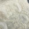 43cm Wide X 180cm Long Vintage Eyelet Floral Embroidered Cotton Lace Fabric (beige)