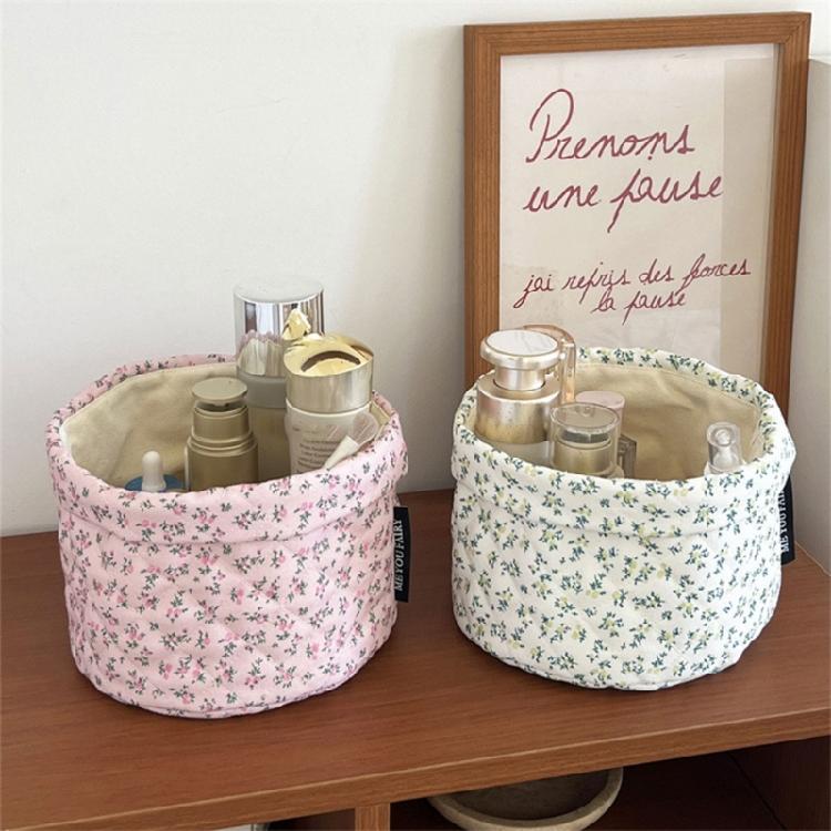 Practical Floral Cosmetic Case Keep Your Table Tidying While Traveling Or Home Decoration