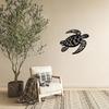 Modern Turtle Metal Wall Art, Ocean Animal Decor, Nautical Coastal Hanging Sign, Sea Wildlife Silhouette, Home Outdoor Metal Sculpture