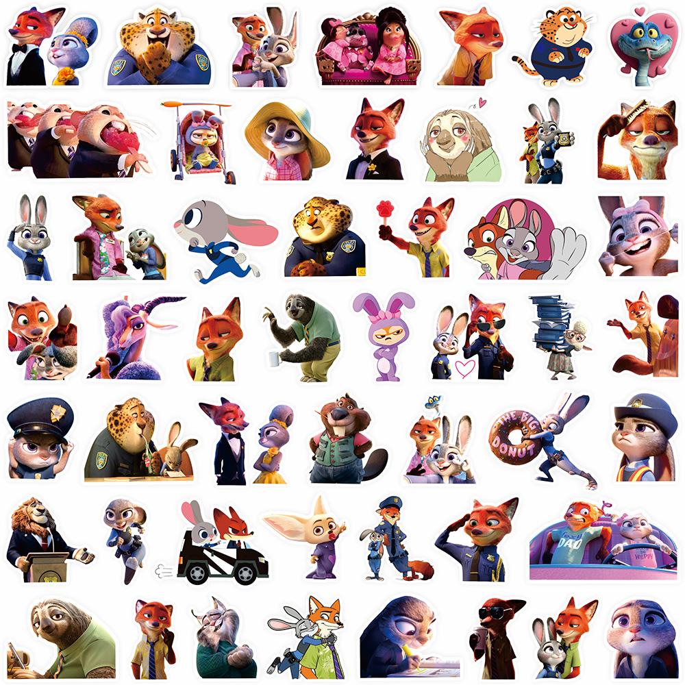 86PCS Cartoon Zootopia 2 Stickers Graffiti DIY Phone Skateboard Laptop Luggage Bike PVC Waterproof Decals Kid Toy