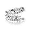 Stainless Steel Trendy Wheat Ear Open Ring for Women - Light Luxury Fashion Design with High-End Appeal