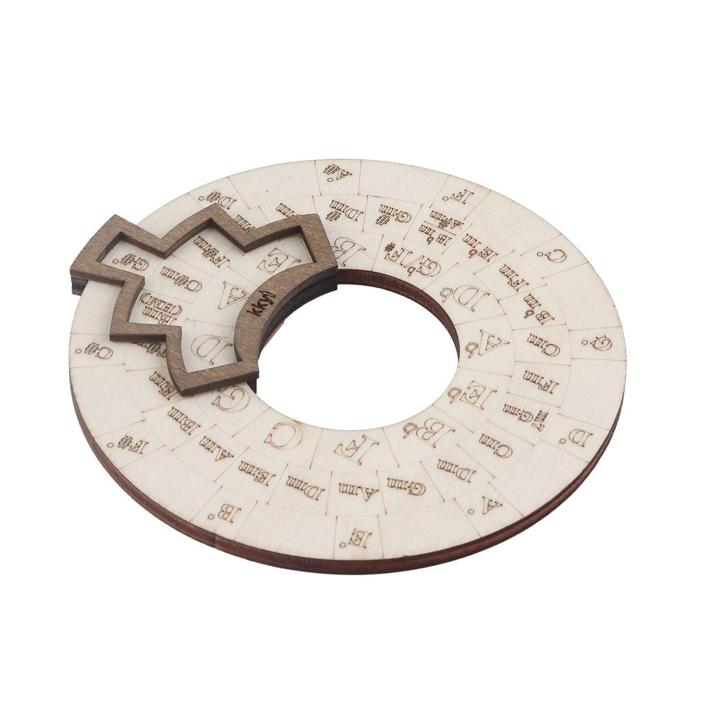 Hölzernes Melodie-Werkzeug Musikpädagogisches Rotierendes Quintenzirkel Holzrad für Musiker