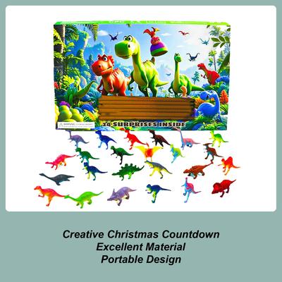 Weihnachts-Countdown-Kalender Dinosaurier-Modell Weihnachts-Advents-24-Tage-Countdown-Kalender Spielzeugauto Gastgeschenk Für Jungen Mädchen Schule