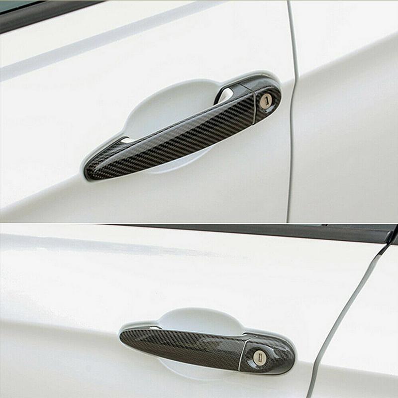 8Pcs Car Exterior Door Handle Cover Trims Carbon Fiber Style Auto Accessories for BMW E87 E90 E91 E92 E93 F30 X1 X2 X3 X4 X5 X6