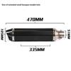 For Kpr150 Horizon 350r3r25 Gsx Ninja250z400 Huanglong 300 Modified Small Hexagonal Exhaust Pipe Model Universal Modification Parts