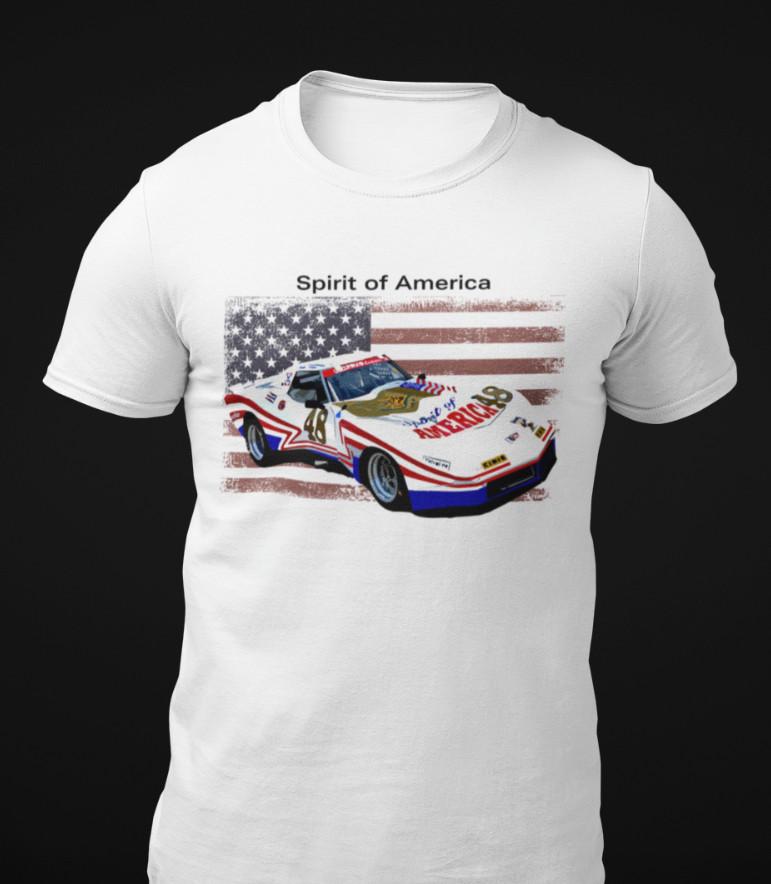 Spirit of America Greenwood Vette Race Car Short-Sleeve Unisex T-Shirt