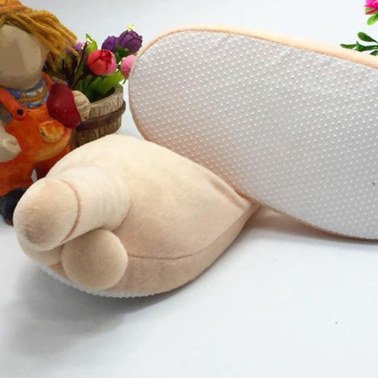 Yousheng 1 Pair Winter Slippers Non Slip Funny Modeling Men Women Fashion Creativity Plush Flat Slippers for Daily Life