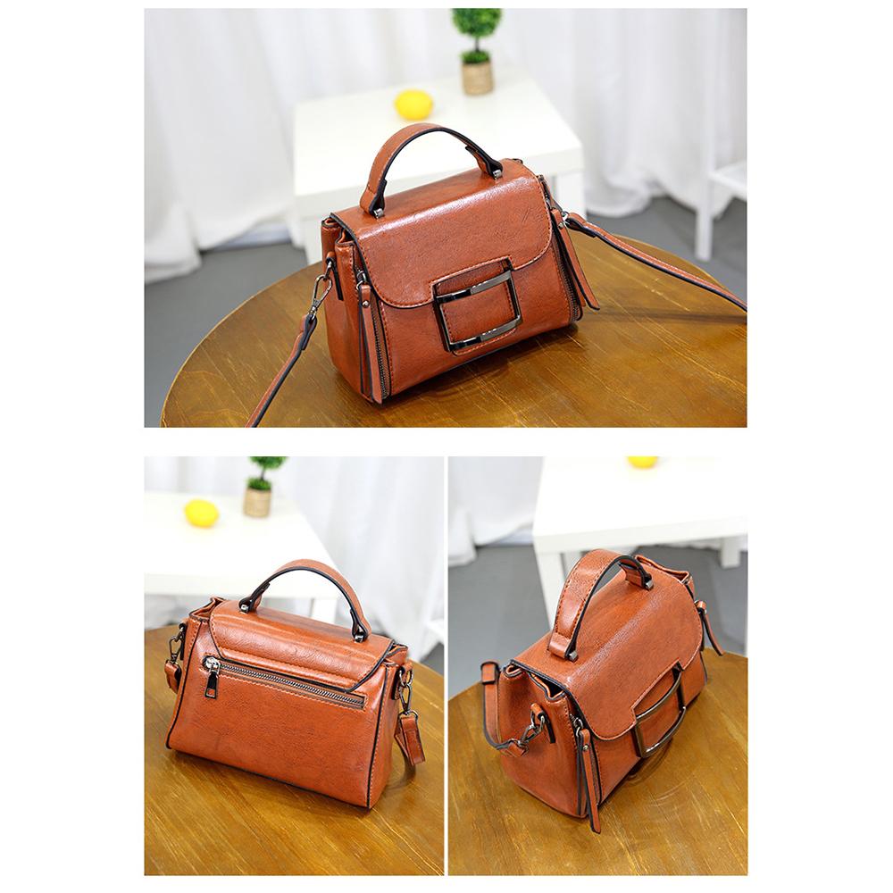 Geantă de toamnă și iarnă pentru femei, stil nou, coreeană retro, geantă cu un singur umăr, geantă pătrată mică, geantă de femeie din piele de ceară