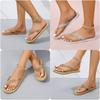 2022 Summer New Arrivals Plus Size Casual Rhinestone Flat Women's Slipper In Stock