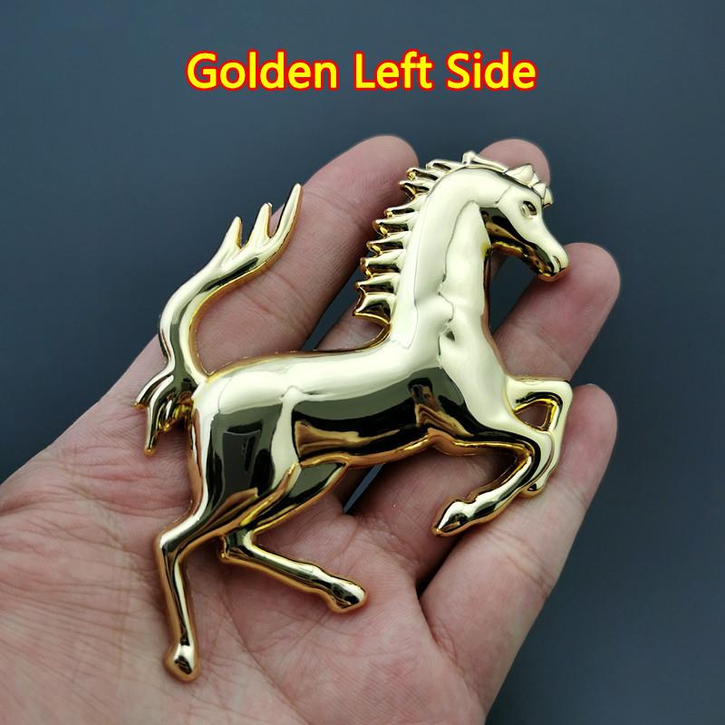 Nouveau Sticker Aluminium 3D Personnalisé Voiture Autocollants Carrosserie/Latéral/Arrière Badge Emblème Autocollant pour Ferrari Cheval Métallique Logo Modifié