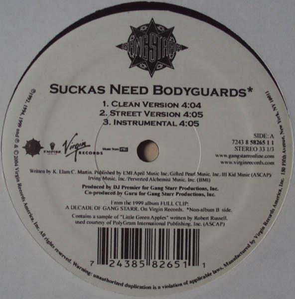 

12inch Record GANG STARR Suckas Need Bodyguards The Rema 724385826511 Virgin 2004 US Rap HipHopRB Used