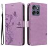 For Motorola Edge 50 Neo 5G/Moto S50 5G/Thinkphone 25 5G PU Leather Cases Flower Pattern Wallet Stand Phone Cover with Strap