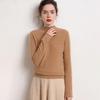 Korean Style High-Neck, Warm, Tight-Fitting Wool Sweater for Women To Pair with a Knit Cashmere Sweater.