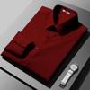 New Spring and Autumn Korean Edition Trendy and Simple Casual Business Flip Collar Stripe Non Iron Formal Fit Shirt for Men