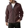 Herren Uni Langarm Fleece Stehkragen Reißverschluss Outdoor Freizeitjacke