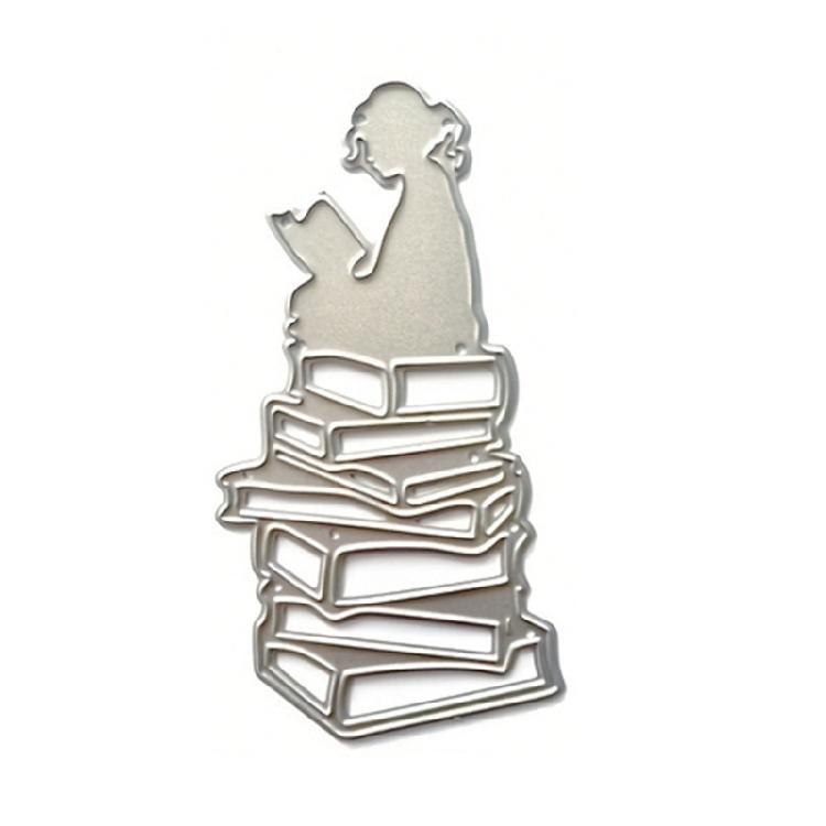 

Reading Book Metal Die Cuts Embossing Template Stencil Scrapbooking for Card Die 1