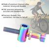 M5x30 35 40mm Titanlegierung Fahrrad Sattelstütze Bolzen Rundkopfschraube (Regenbogen M5x35)