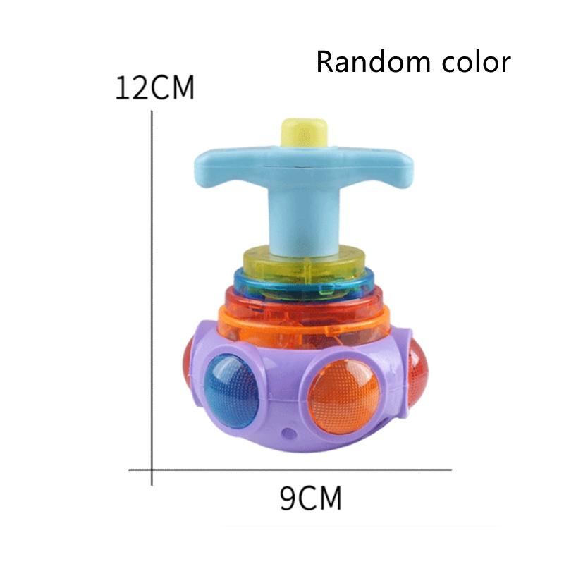 1 Pc Light Up Flashing Music Spinning Tops Luminous Rotating Gyroscope Kids Gifts Birthday Party Favors Goodie Bag Fillers