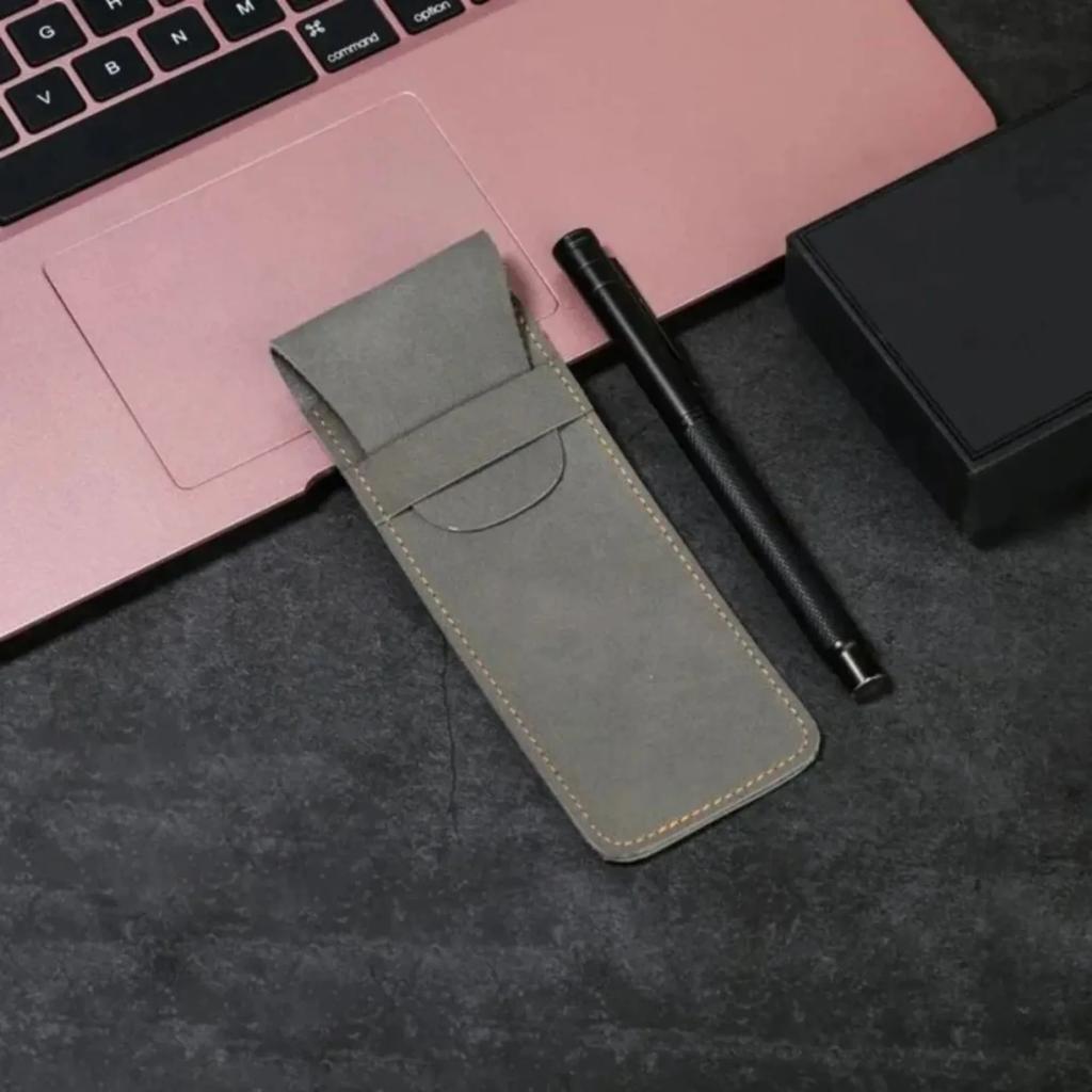 Vintage Frosted PU Leather Flap Pen Case High-end Fountain Pen Protective Sleeve Large Capacity Double Set of Pen Case