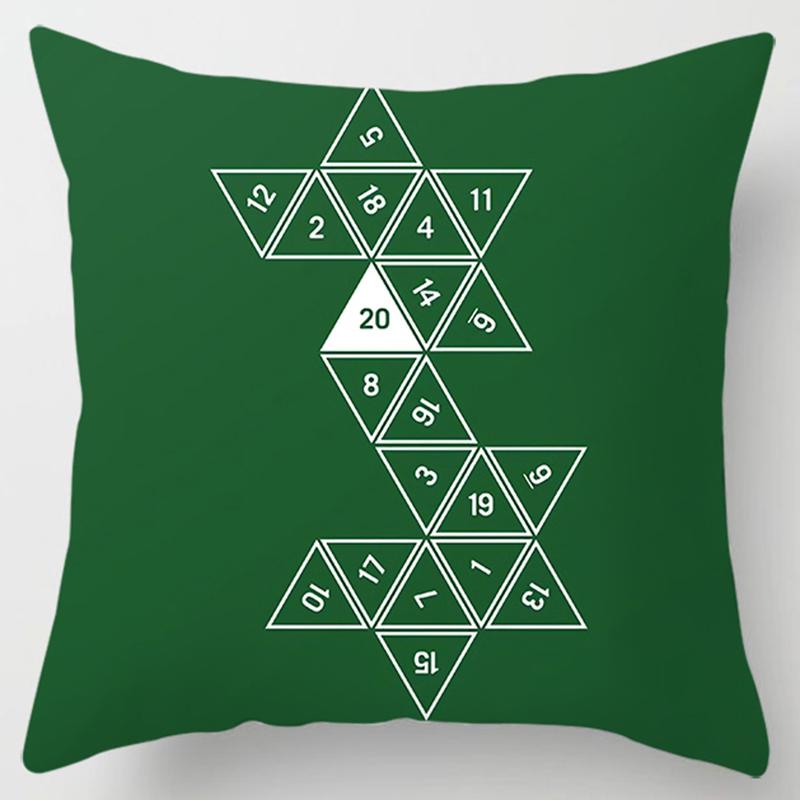 Kissenbezug quadratisch mit Grünpflanzenmuster, klassischer Kissenbezug, Bürobedarf, Auto, Wohnzimmer, Sofa, Mode