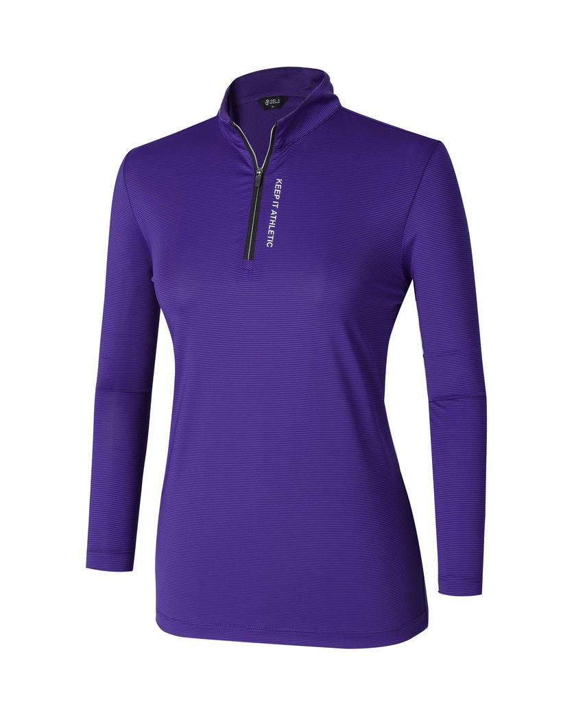 2ELA [2Pack] Women'S Ice Mood Cooling Zip-Up Long Sleeve T-Shirt 5 Colors (C Type)