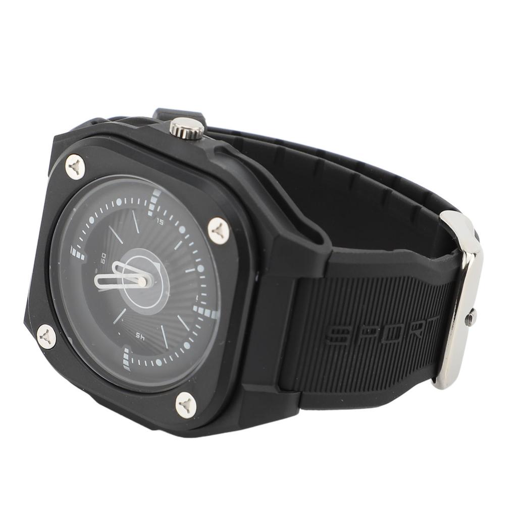 Water Resistant Sports Analog Unisex Watch Student Electronic Wristwatch for Nurses Doctors Students White Dial Black