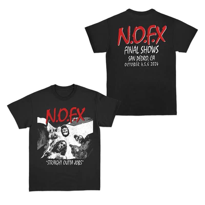 NOFX Punk Band Album Rock Shark Casual T-shirt Men's and Women's Luxury Band Brand