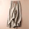 Literary Cotton and Linen Loose Large Skirt Pants Nine-point Linen Wide-leg Pants Women