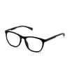 Intellilens | Zero Power Blue Cut Computer Glasses | Anti Glare, Lightweigh | UV Protection Specs | Unisex | Matte Black | Round | Medium