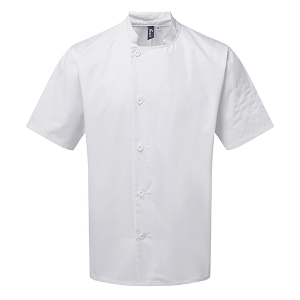 Premier Unisex Adult Essential Short-Sleeved Chef Jacket