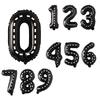 1pcs 40inch imitation American black and white striped line racing theme large digital white digital party decoration big number