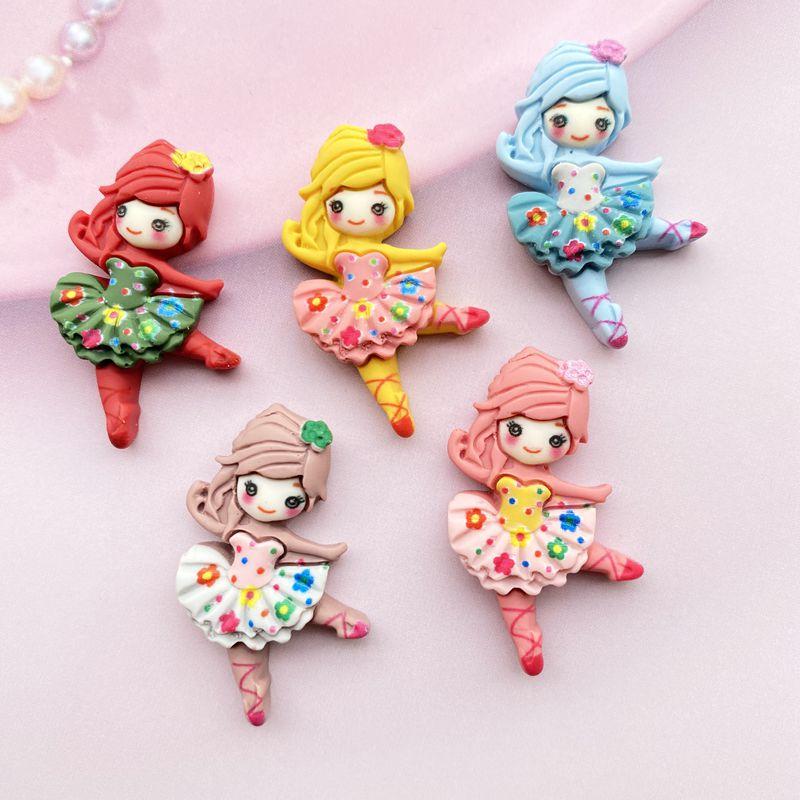 

10pcs Resin mixed Dancing Princess flat back cabochon for hair bow center scrapbooking