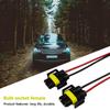 2pcs Bulb Socket Female Adapter 12-24V H8/H9/H11 Cable Plug Female Male Adapter Wire Connector Plug for Headlight Fog Light