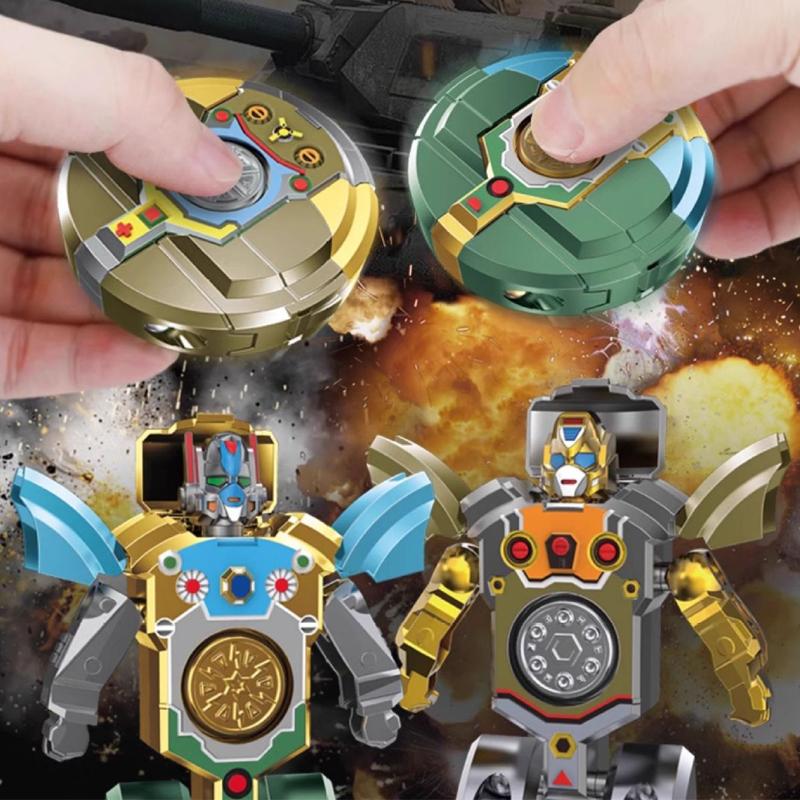 Dönüştürülebilir Fidget Spinners Komik Duyusal Fidget Oyuncakları Deforme Edilebilir DIY Yuvarlak'tan Robot'a Parmak Ucu Oyuncakları Çocuklar İçin Parti Hediyeleri
