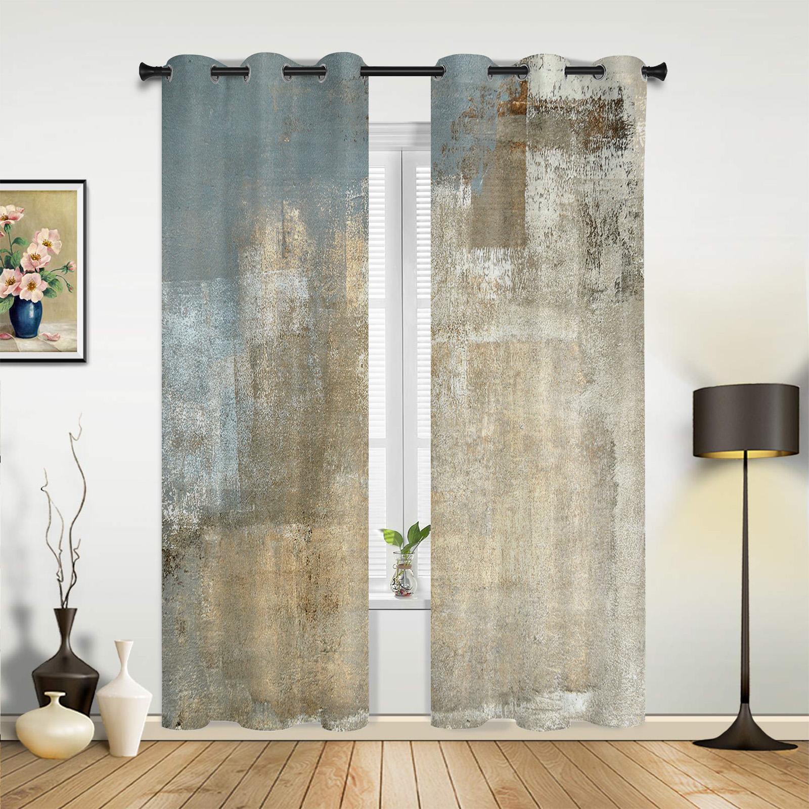 

Abstract Blue Texture Curtains for Bedroom Living Room Drapes Kitchen Children s Room Window Curtain Modern Home Decor 135W x 60H(cm) x1
