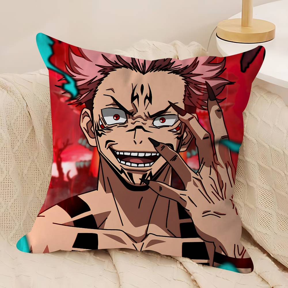 Character R-Ryomen S-Sukuna Cushion Cover Inches Farmhouse Decor Home Throw Pillow Covers For Couch Decorations