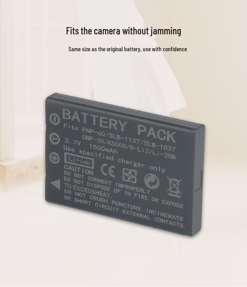 NP60 Battery Compatible with Fujifilm F401, F601, F50i, F410 Cameras and Samsung SLB-1137